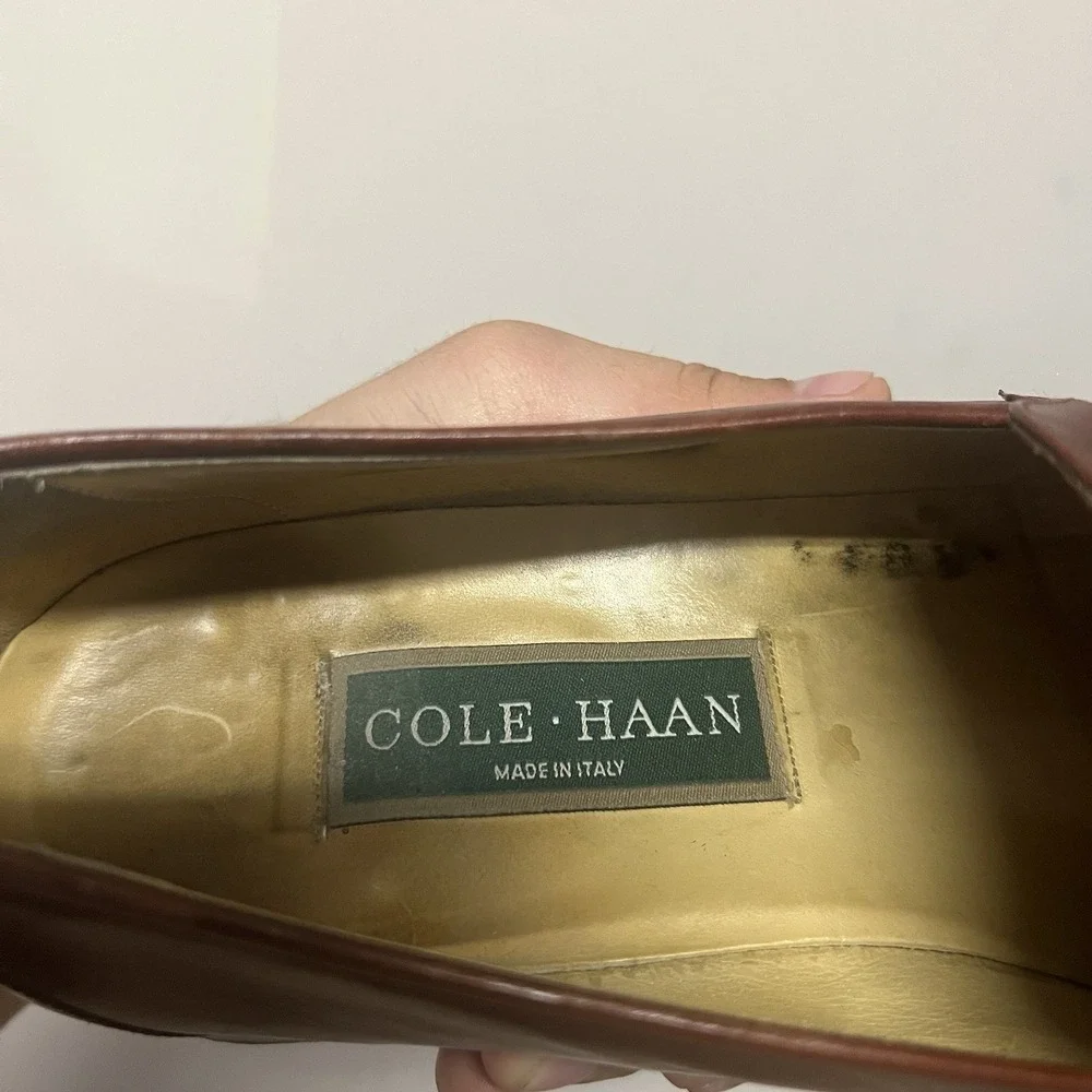 Cole Haan Shoes Mens Size 9.5 M Brown Leather Tassel Loafers Slip On Dress 11508